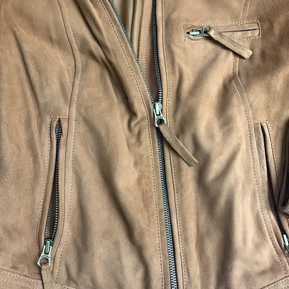 Soft Tan Leather Lucky Brand Jacket - Picture 3 of 7